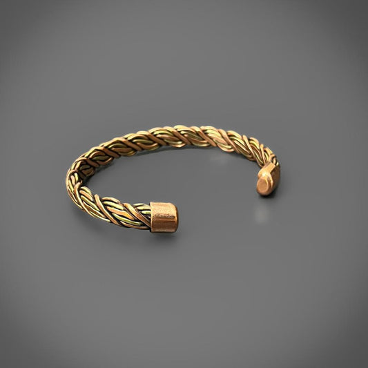 Rope Weave Copper & Brass Cuff