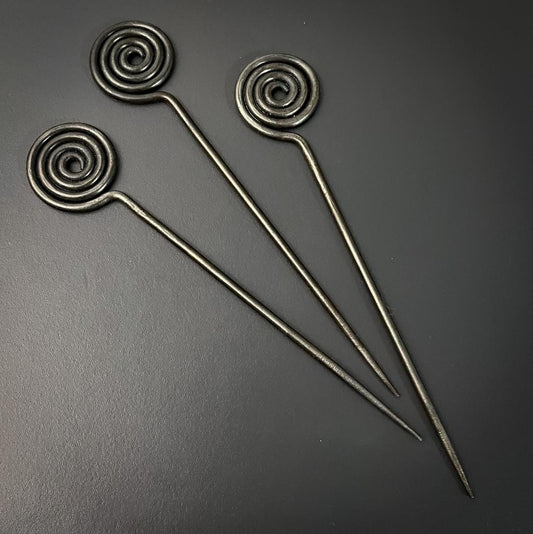 Hand-Forged Steel Pins - Set of Three