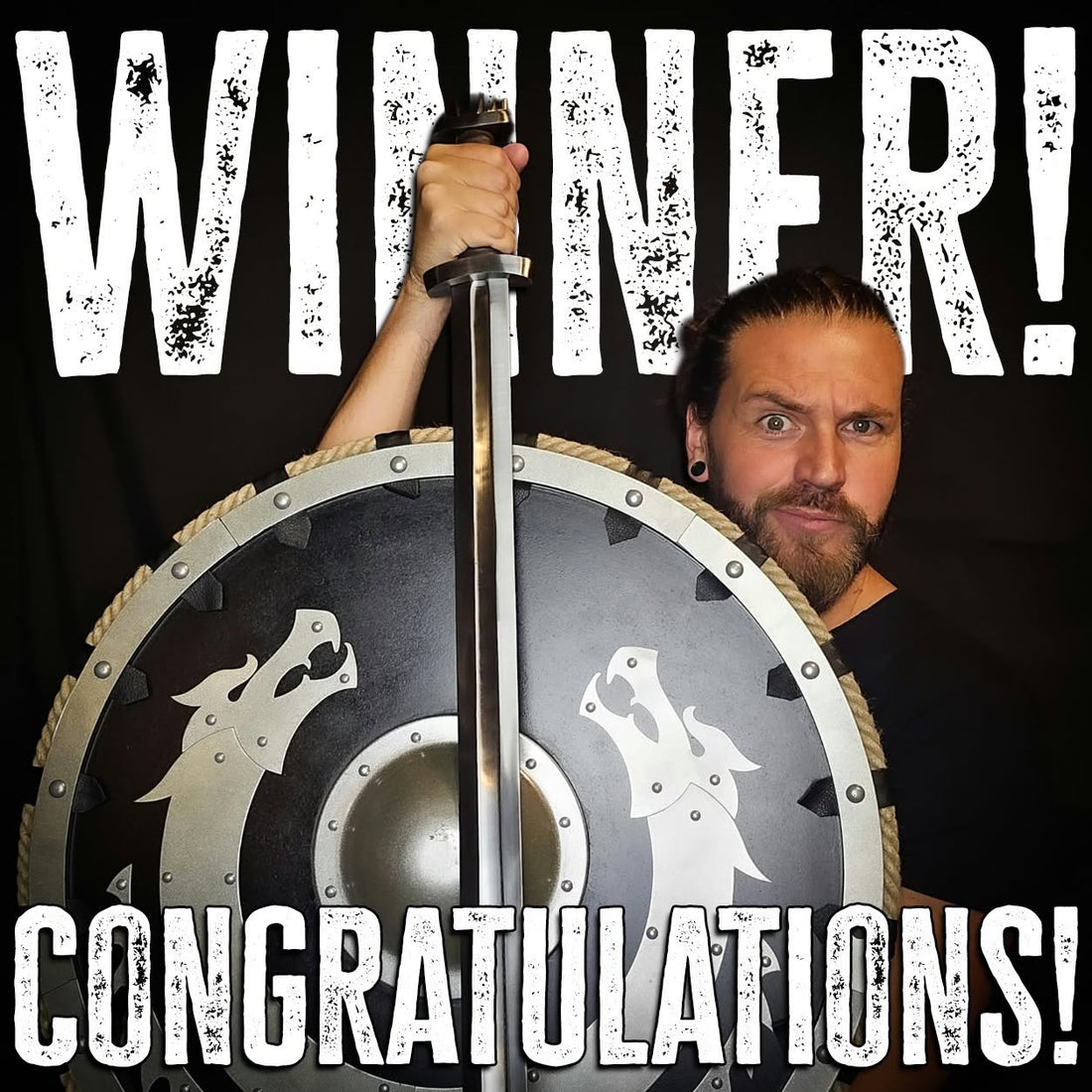 Bank Holiday Giveaway winner – Viking sword and shield set from Raven Forge
