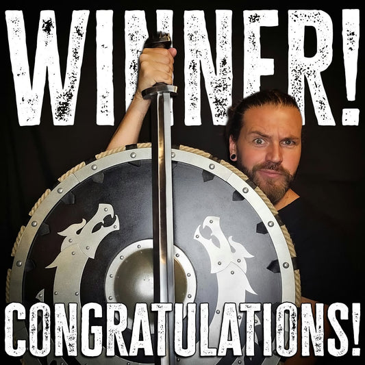 Bank Holiday Giveaway winner – Viking sword and shield set from Raven Forge