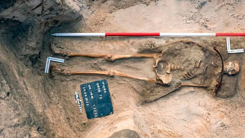 Skeleton of female "vampire" unearthed at cemetery in Poland