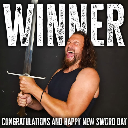 Sunday Giveaway winner – Damascus English Longsword