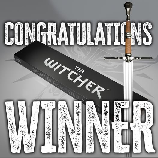 Sunday Giveaway winner – Witcher steel sword