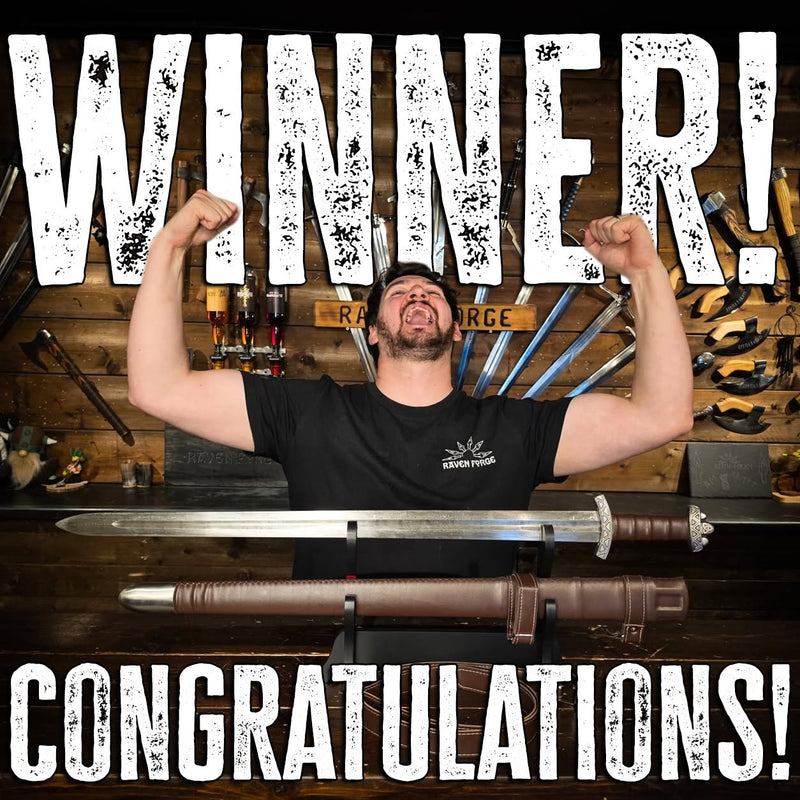 Sunday Giveaway winner – Damascus Viking Sword from Raven Forge