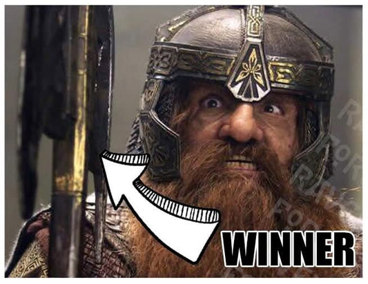 Sunday Giveaway winner – Gimli's Axe from Raven Forge