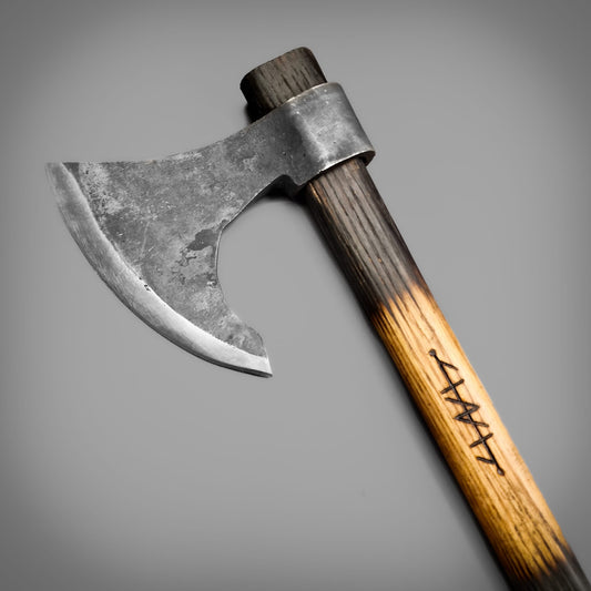 Bearded Runed Throwing Axe