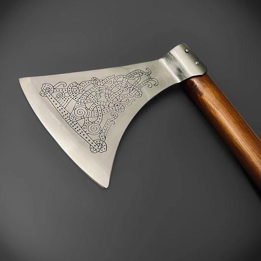 Engraved Viking Axe