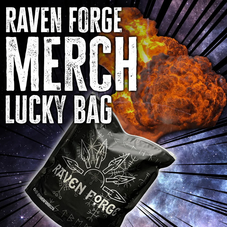 Raven Forge Merch Lucky Bag – black branded mystery bag of Raven Forge merchandise