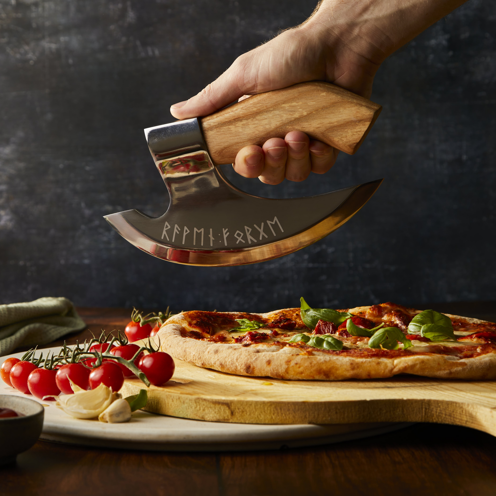 The Original Pizza Axe | Viking Axe Pizza Cutter – Raven Forge