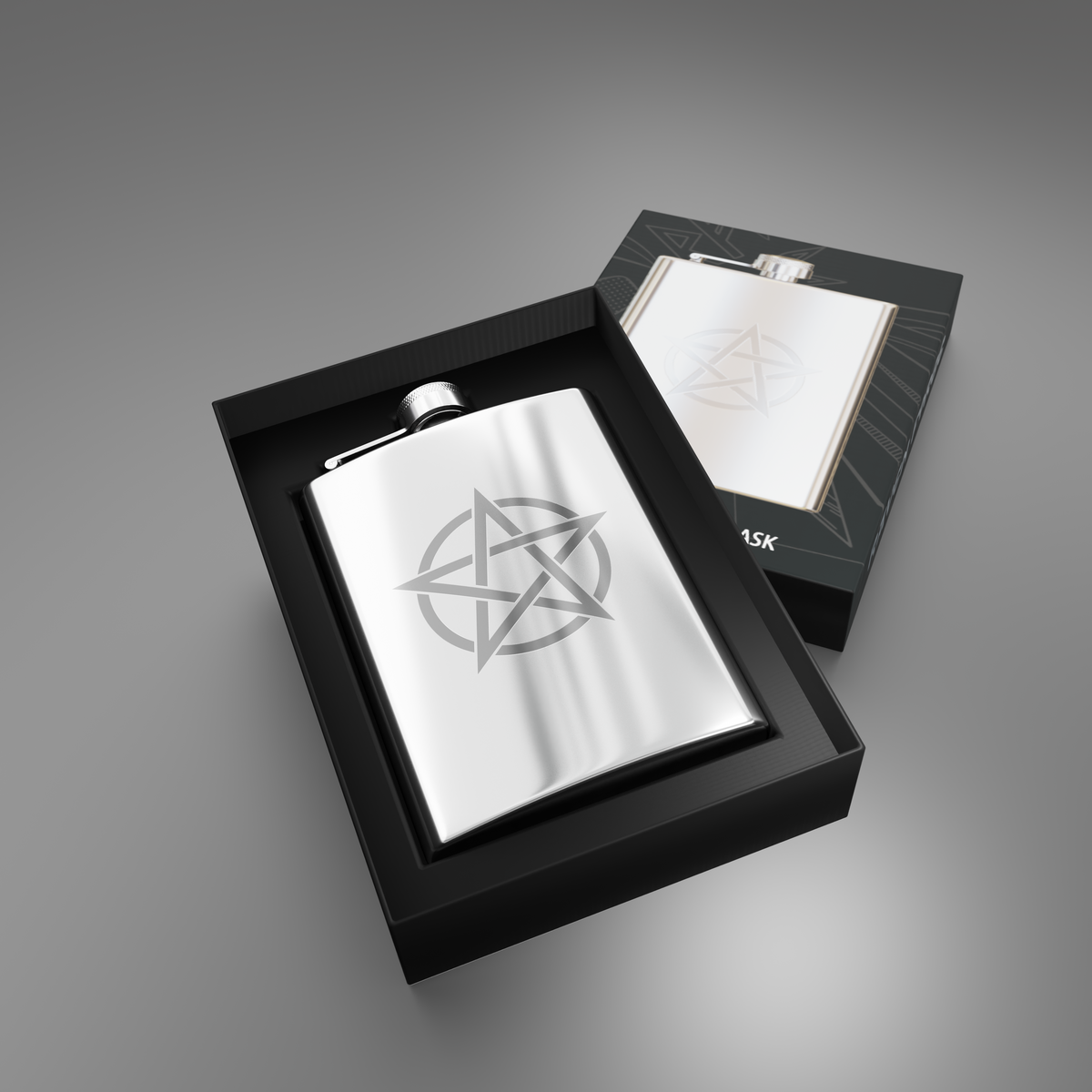 Pentagram Hip Flask