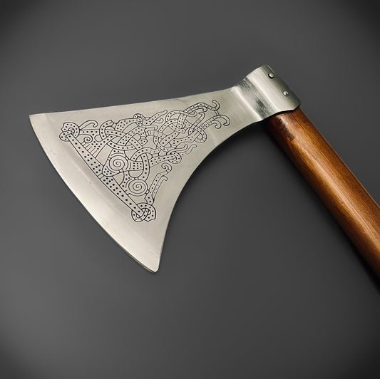 Engraved Viking Axe