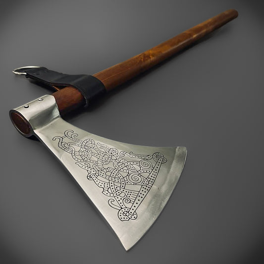 Engraved Viking Axe