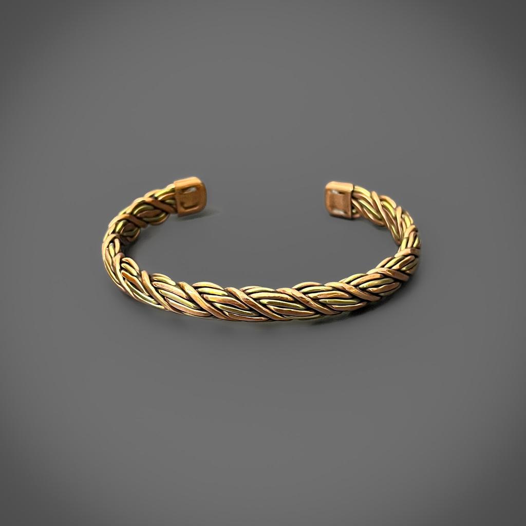 Rope Weave Copper & Brass Cuff