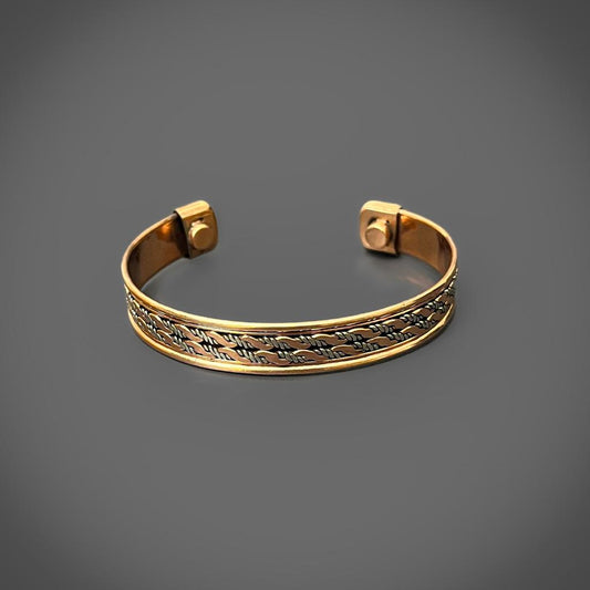 Twin Twisted Copper & Brass Cuff