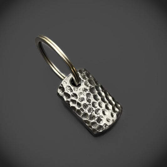 Hand-Forged Hammered Keyring