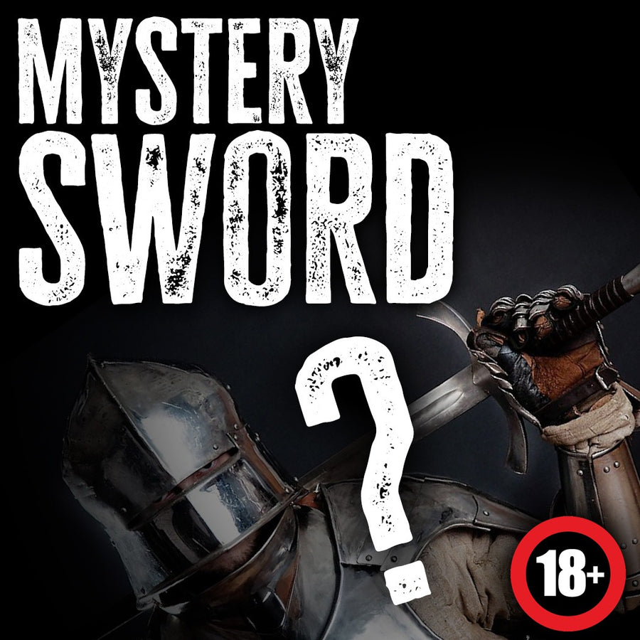 Mystery Sword – armoured knight with a sword, full-size mystery sword chosen at random, 18+ only