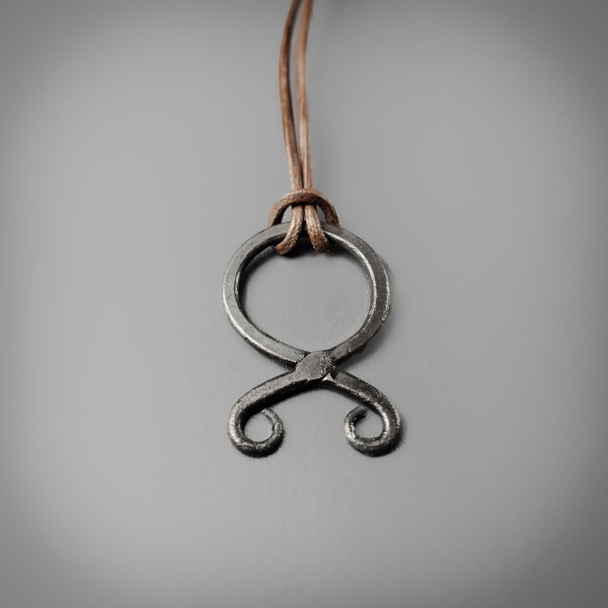Forged Troll Cross Pendant