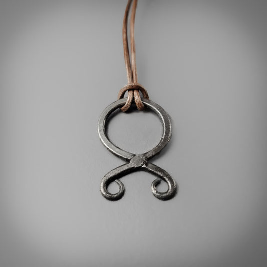 Forged Troll Cross Pendant