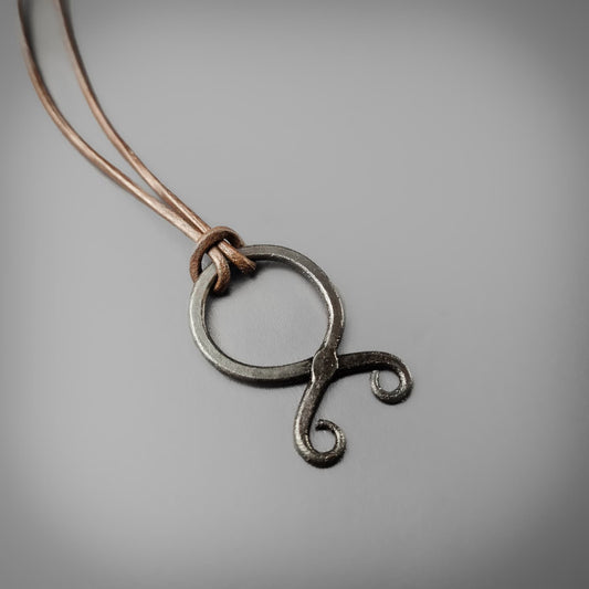 Forged Troll Cross Pendant