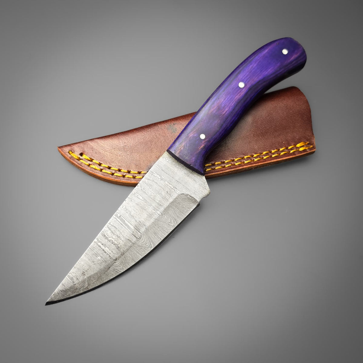 Amethyst Damascus Hunter