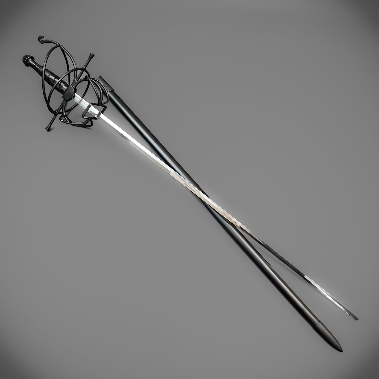 Plain Rapter Black Renaissance Rapier – Raven Forge