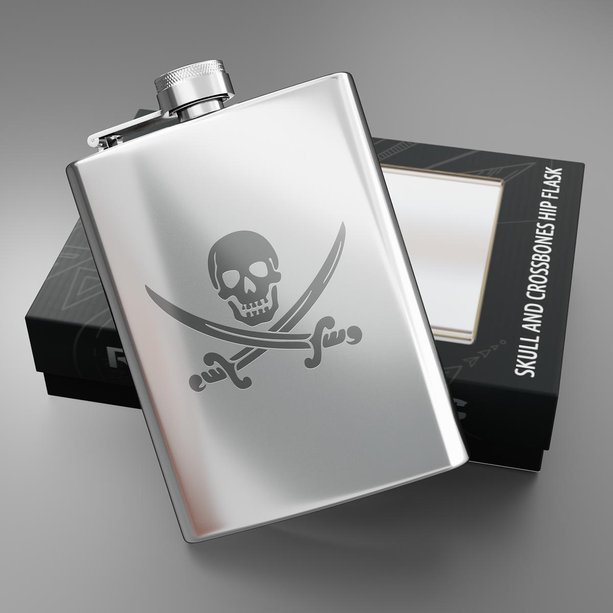 Skull & Crossbones Hip Flask