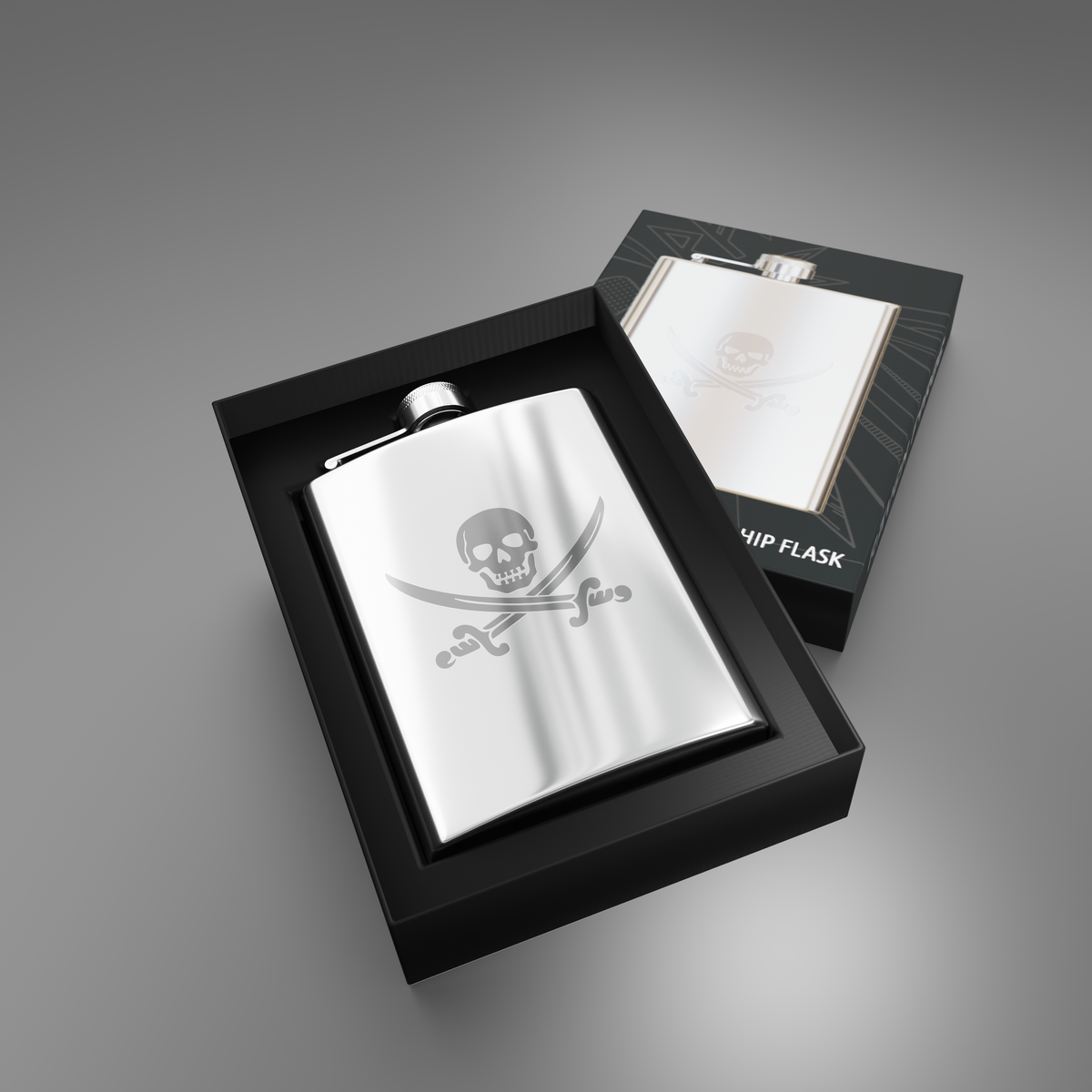Skull & Crossbones Hip Flask