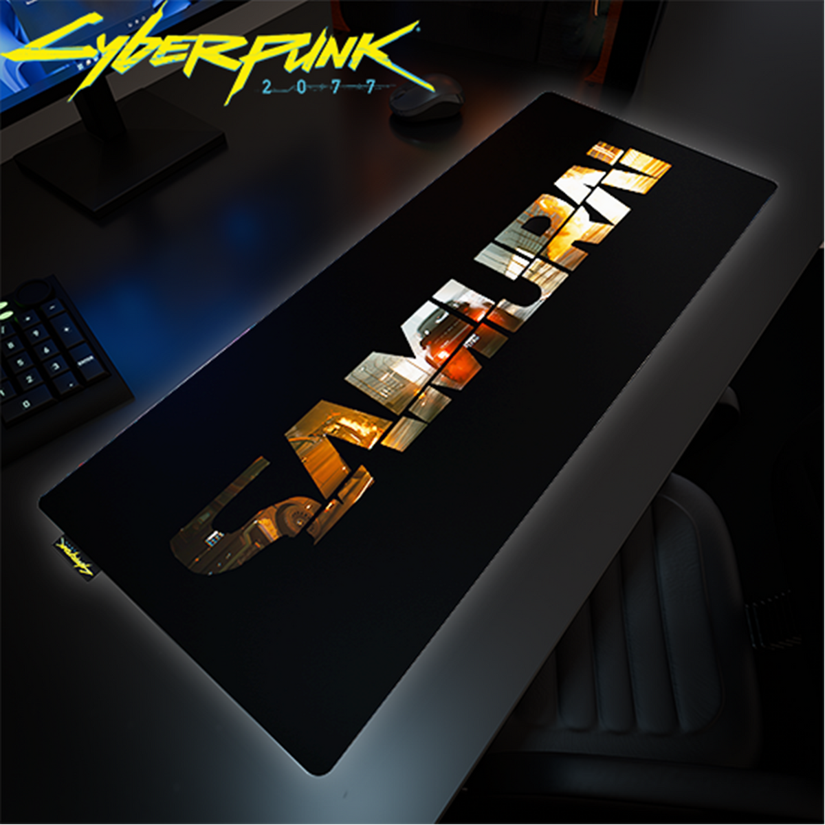 Cyberpunk 2077 Desk Mat - Johnny Silverhand's Porsche