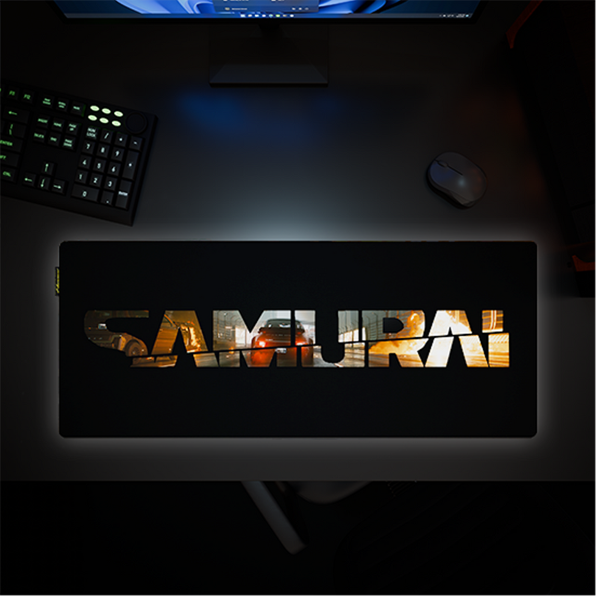 Cyberpunk 2077 Desk Mat - Johnny Silverhand's Porsche