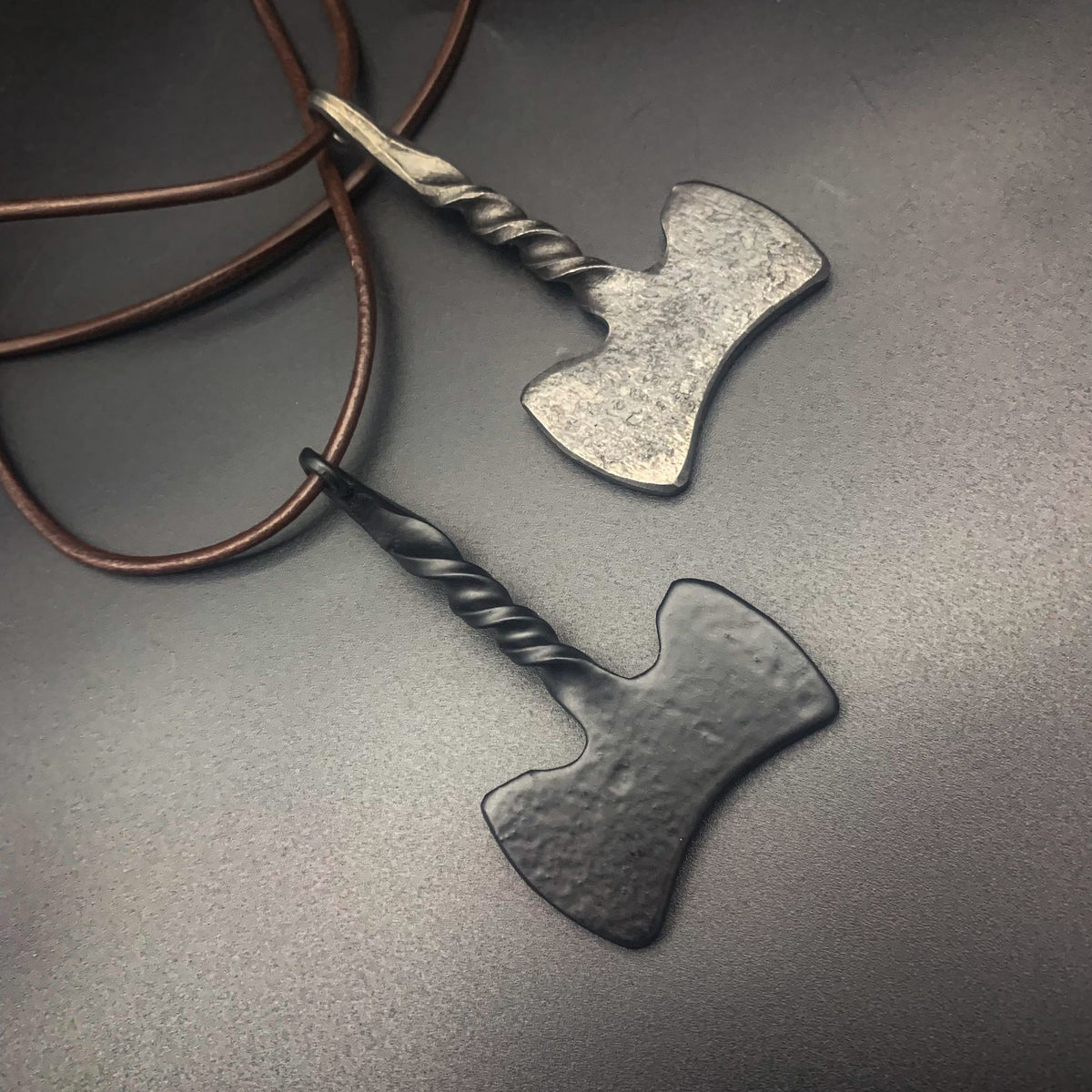 Forged Battle Axe Pendants