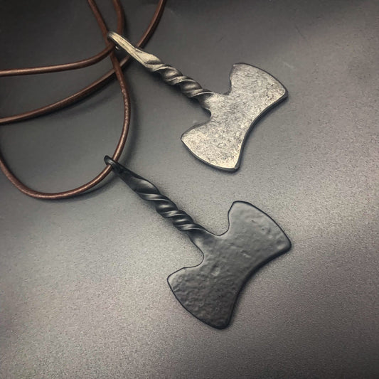 Forged Battle Axe Pendants