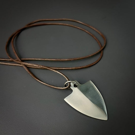 Smooth Kite Shield Steel Pendant